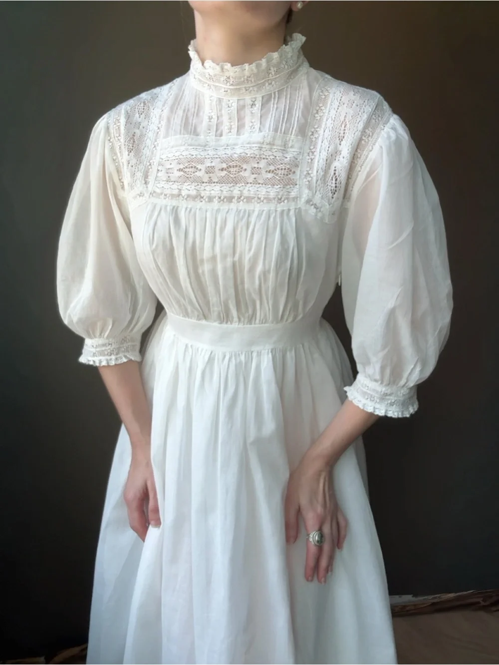 Averie lace panel Victorian Edwardian inspired - Picture 1 of 9